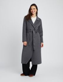 Manteau long en laine