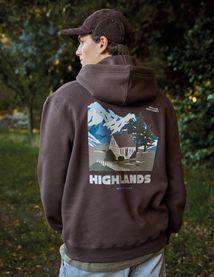 Sweat &agrave; capuche imprim&eacute; devant / dos