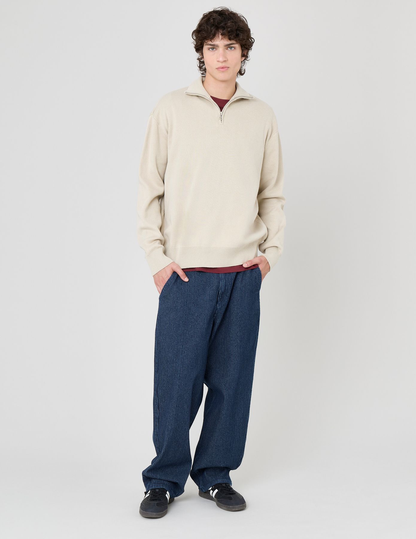 Pull col montant zippé