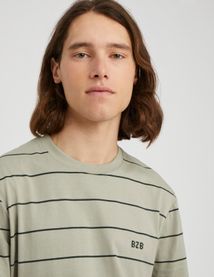 T-shirt oversize &agrave; rayures