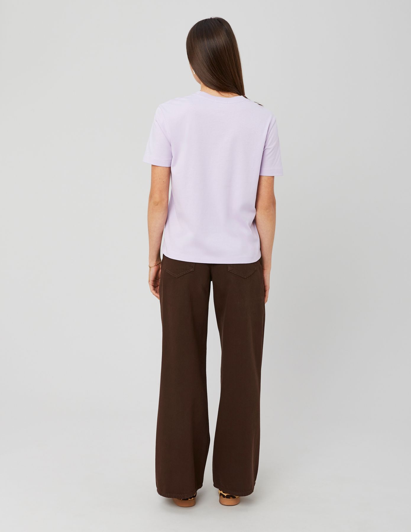 Jean wide leg marron