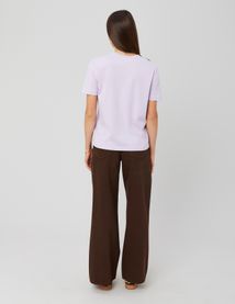 Jean wide leg marron