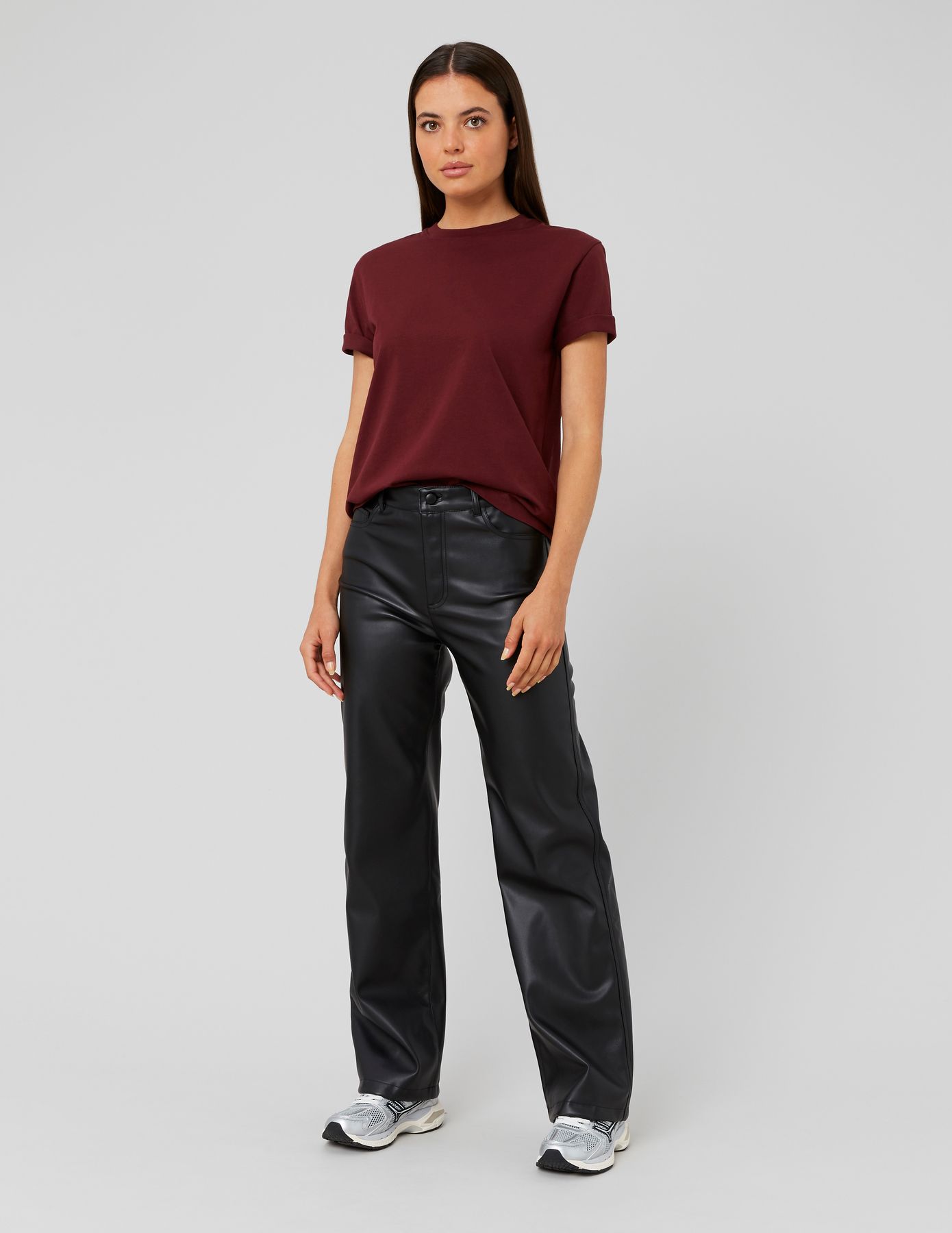 Pantalon tissu enduit