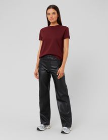 Pantalon tissu enduit