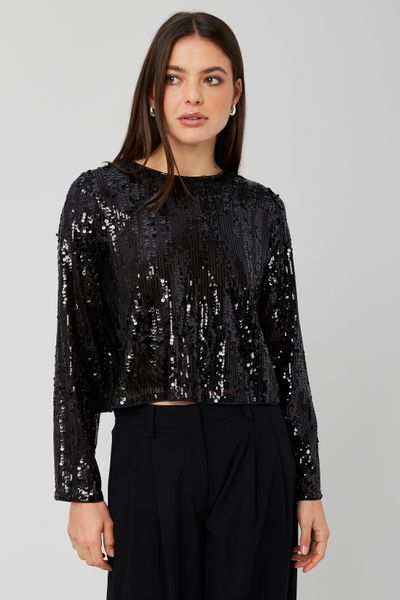 T-shirt manches longues sequins