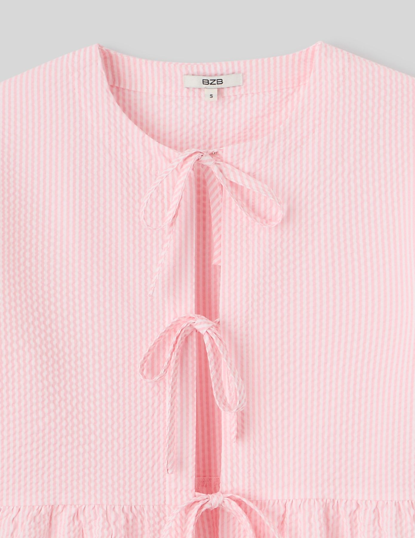 Chemise rayée à nœuds
