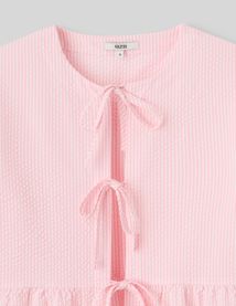 Chemise rayée à nœuds