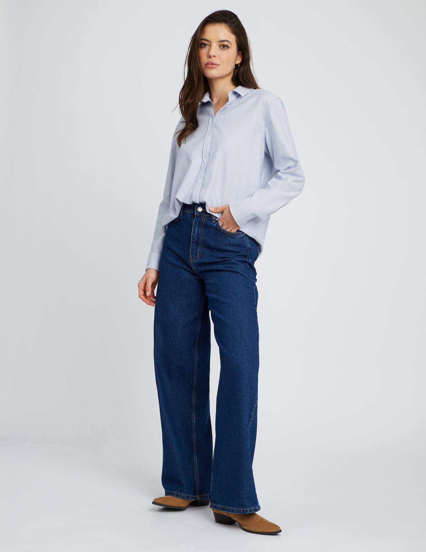 Chemise oxford rayée