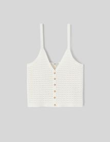 Débardeur boutonné en crochet
