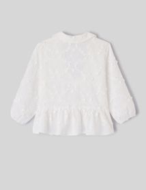 Blouse &agrave; nouer en broderies 3D