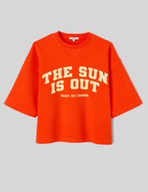 Sweat imprim&eacute; manches courtes