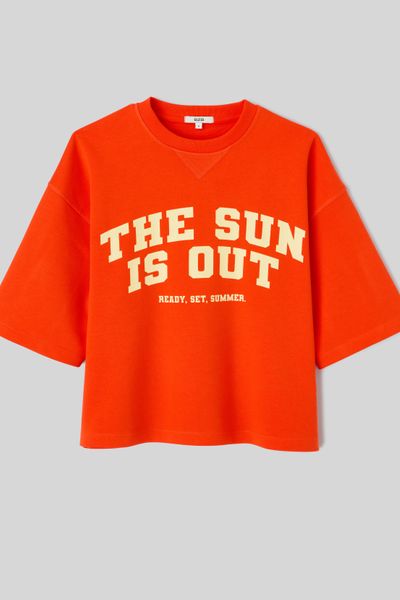 Sweat imprim&eacute; manches courtes