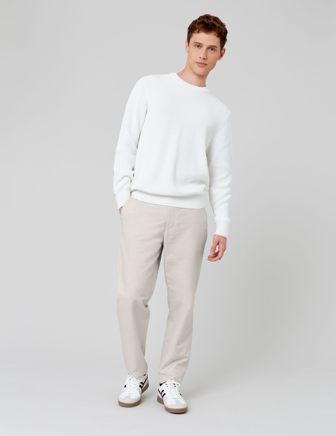 Pantalon de ville coton lin
