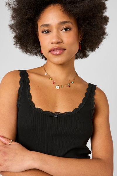 D&eacute;bardeur bords en dentelle avec n&oelig;ud