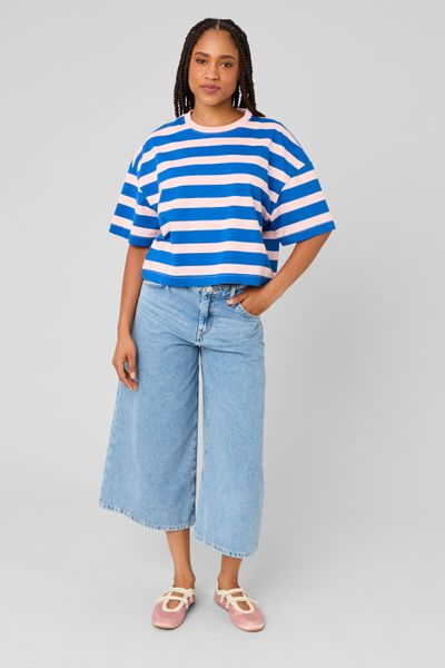 T-shirt crop ray&eacute;