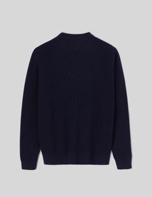 Pull col rond maille côtelée