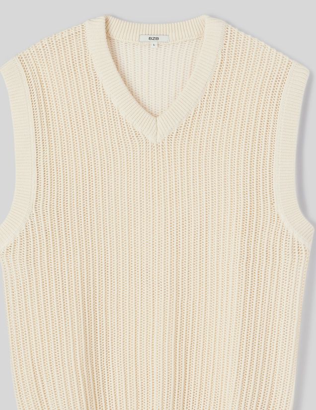 Pull uni sans manches