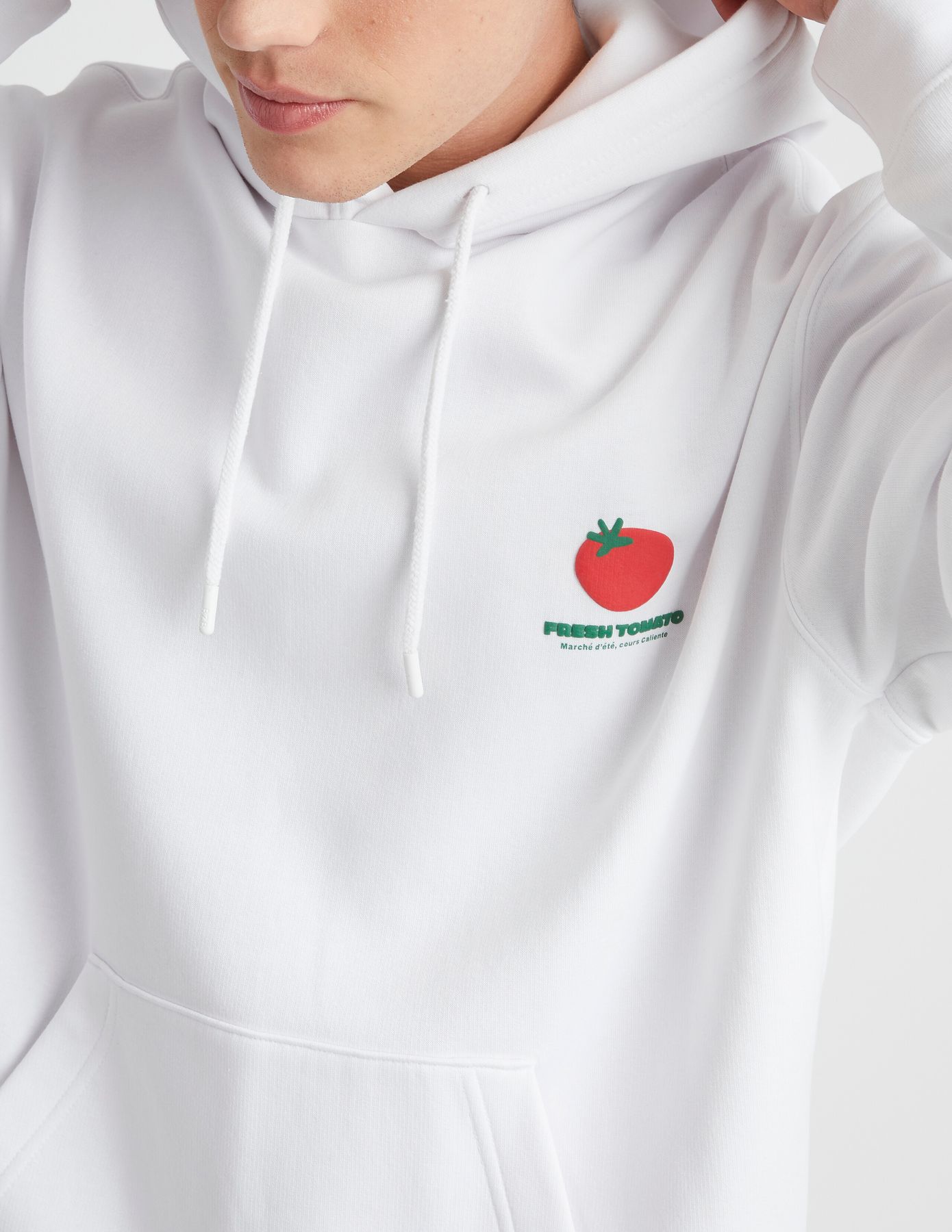 Sweat à capuche imprimé devant dos