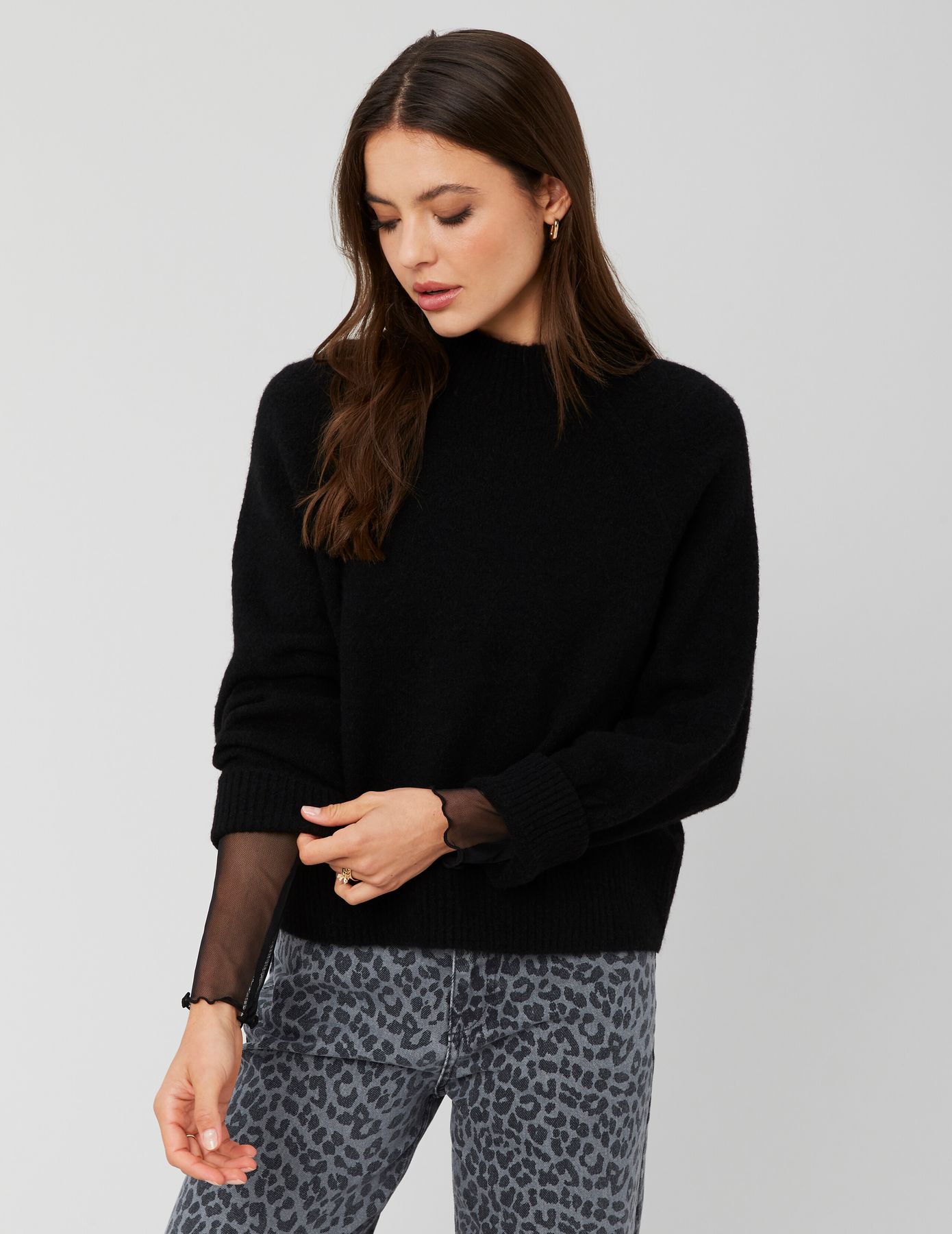 Pull col montant premium
