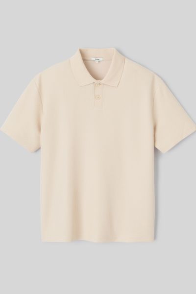 Polo maille gauffrée