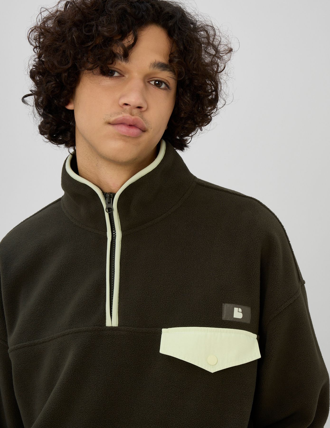 Polaire col montant zippé