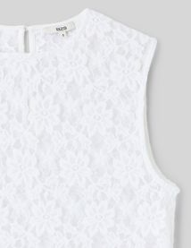 Top sans manche en dentelle