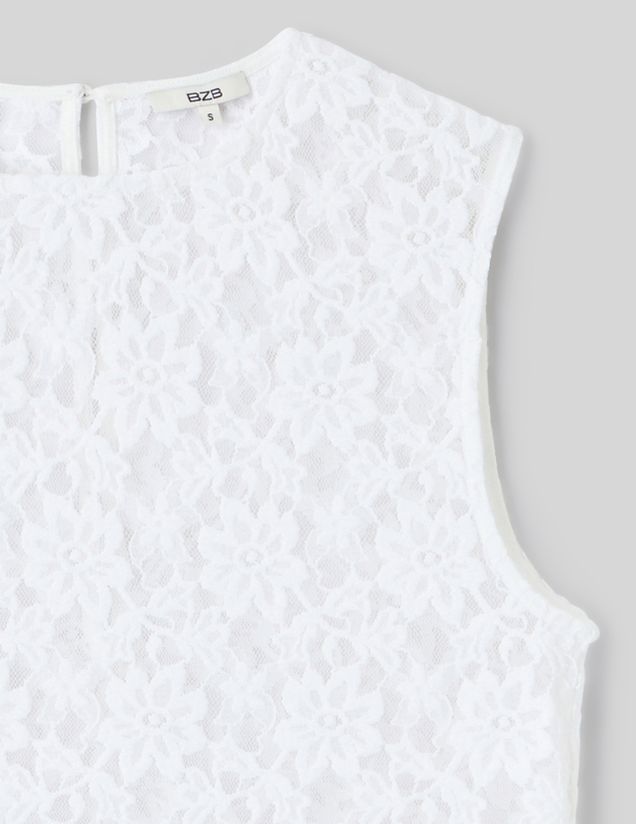 Top sans manches en dentelle