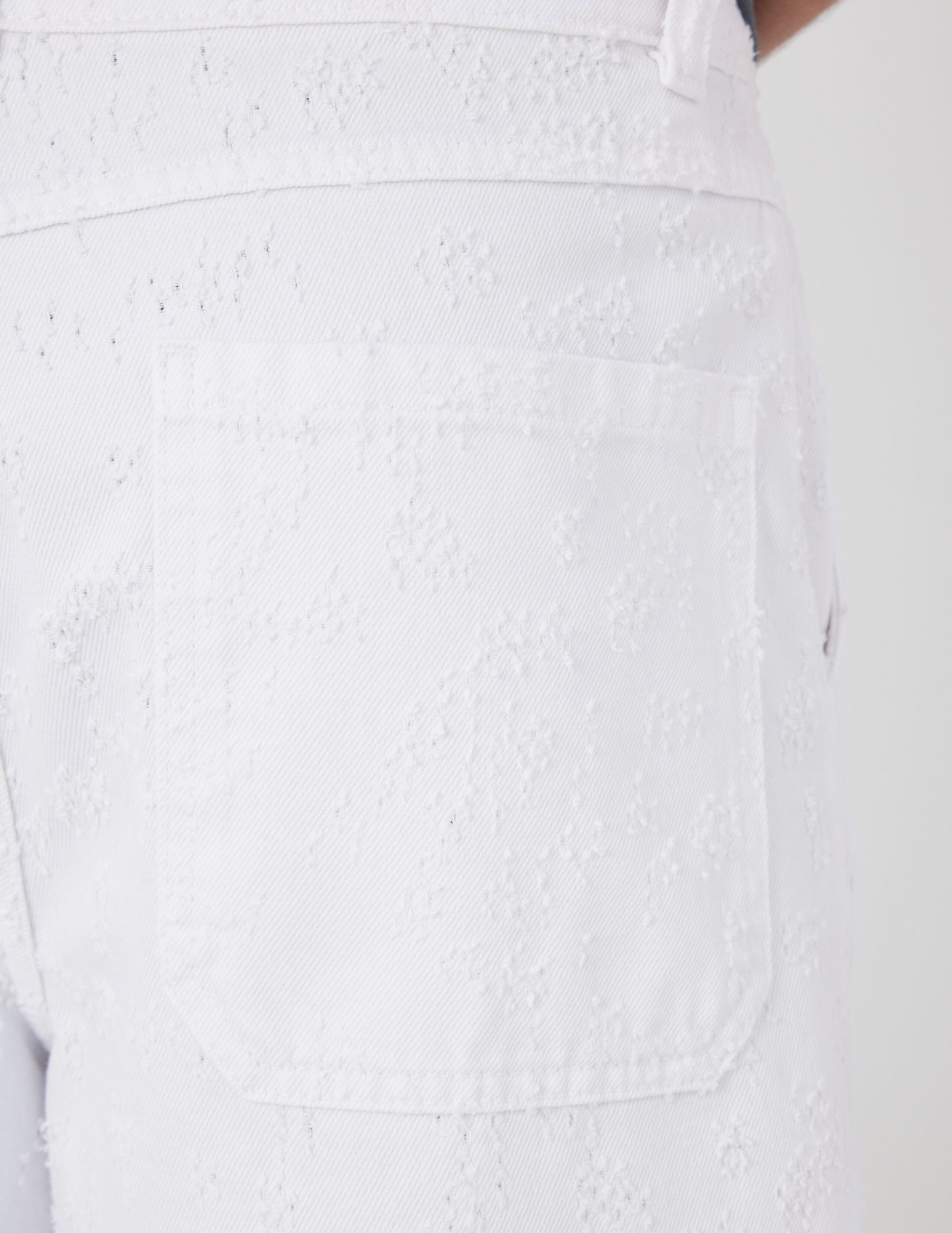 Bermuda en jean blanc fantaisie