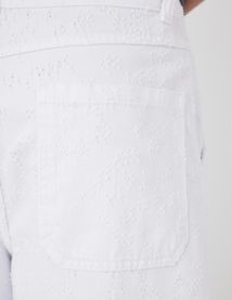 Bermuda en jean blanc fantaisie