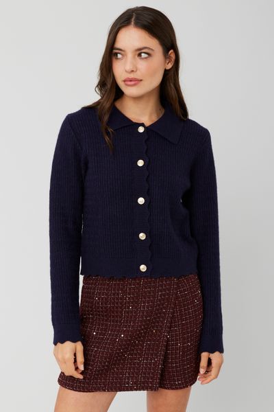 Gilet col polo boutonné