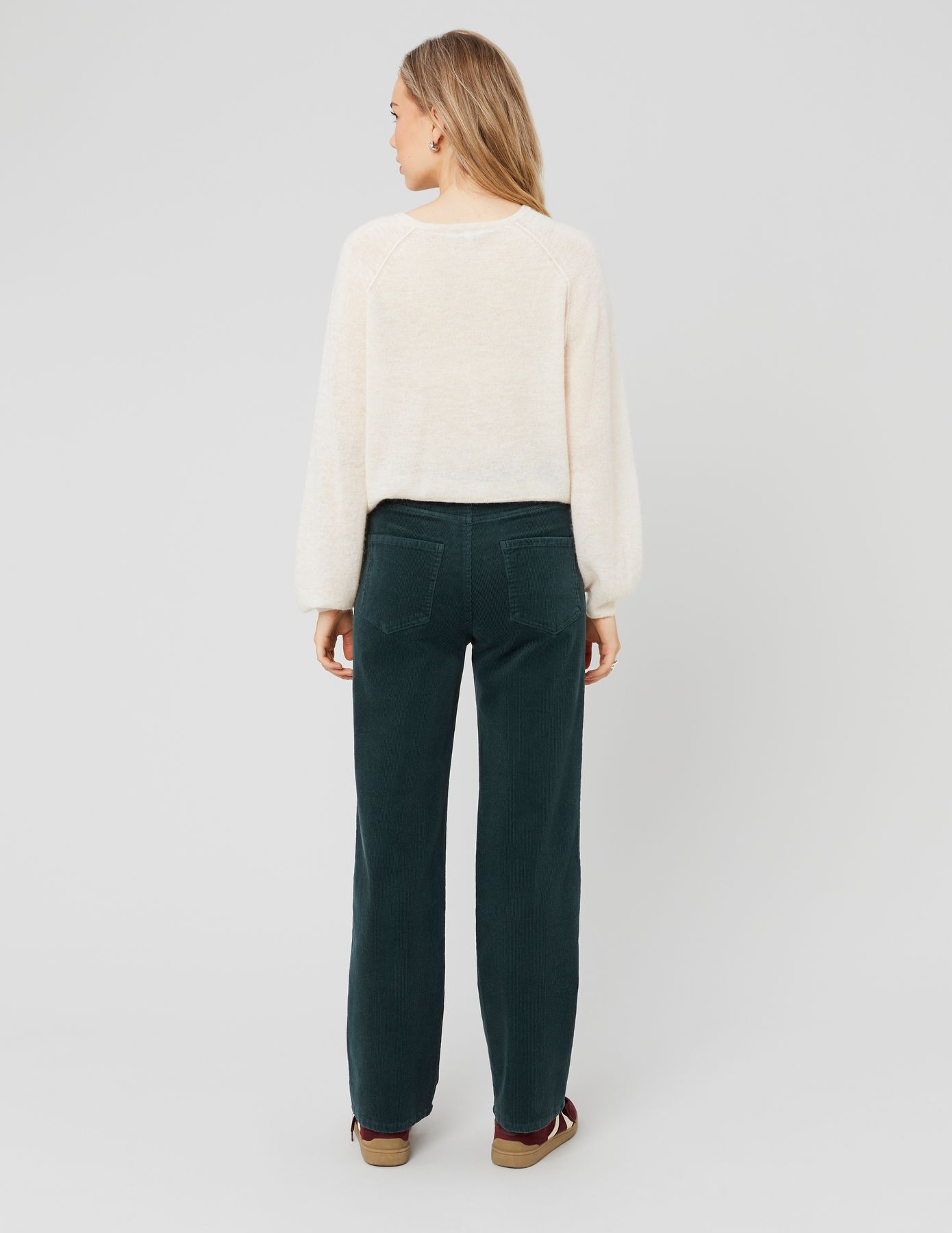 Pantalon straight velours