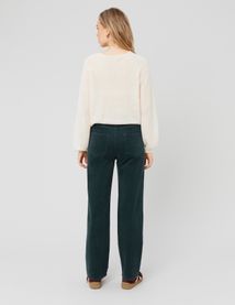 Pantalon straight velours