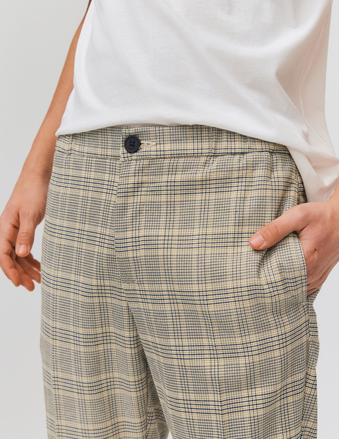 Pantalon de ville à carreaux