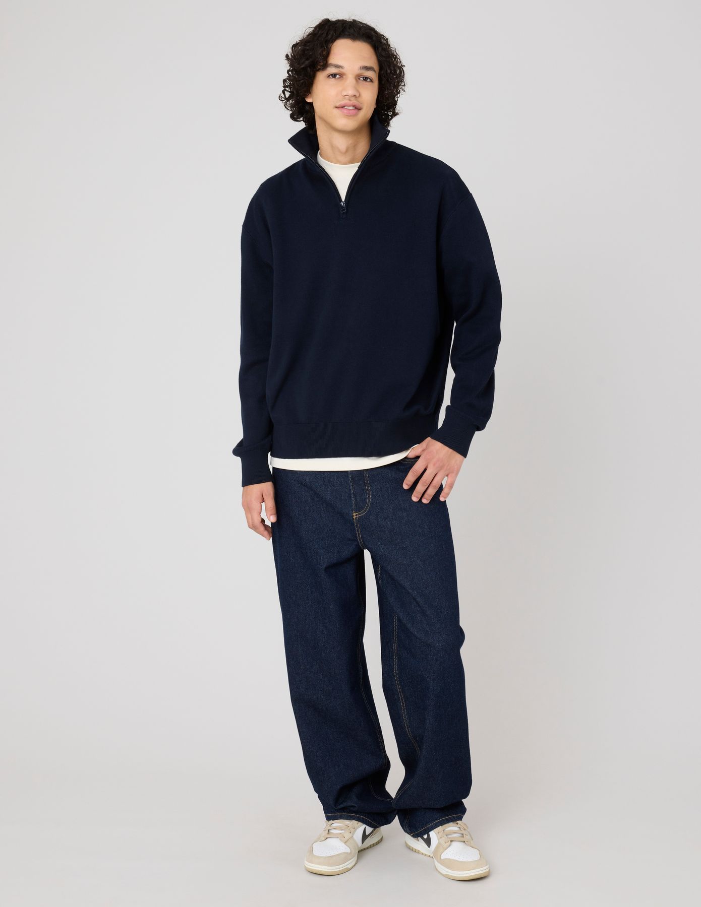 Pull col montant zippé