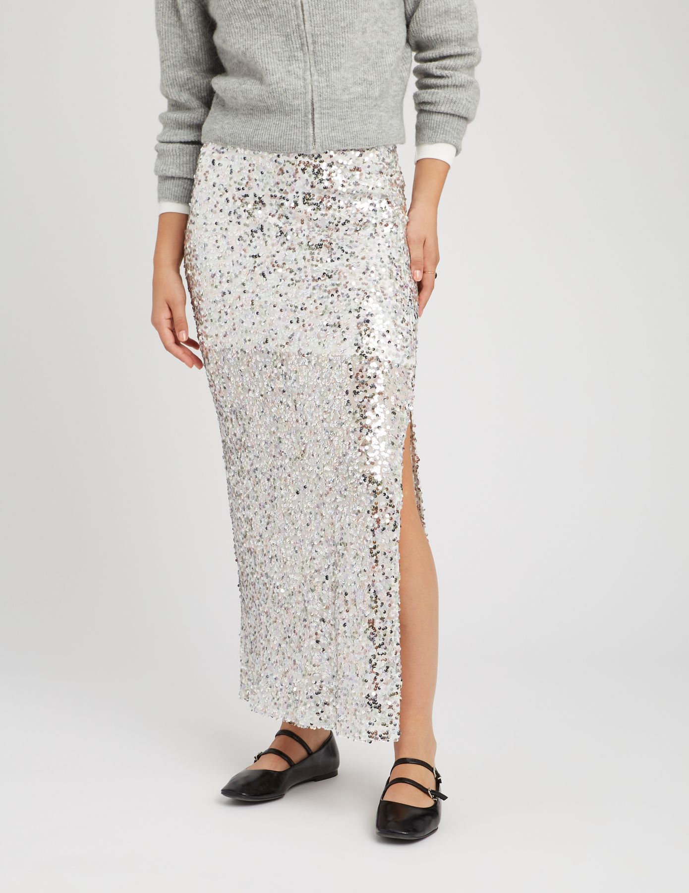 Jupe longue à sequins