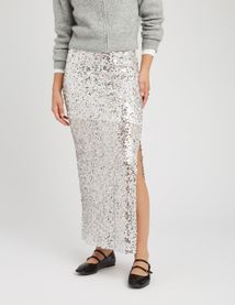 Jupe longue à sequins