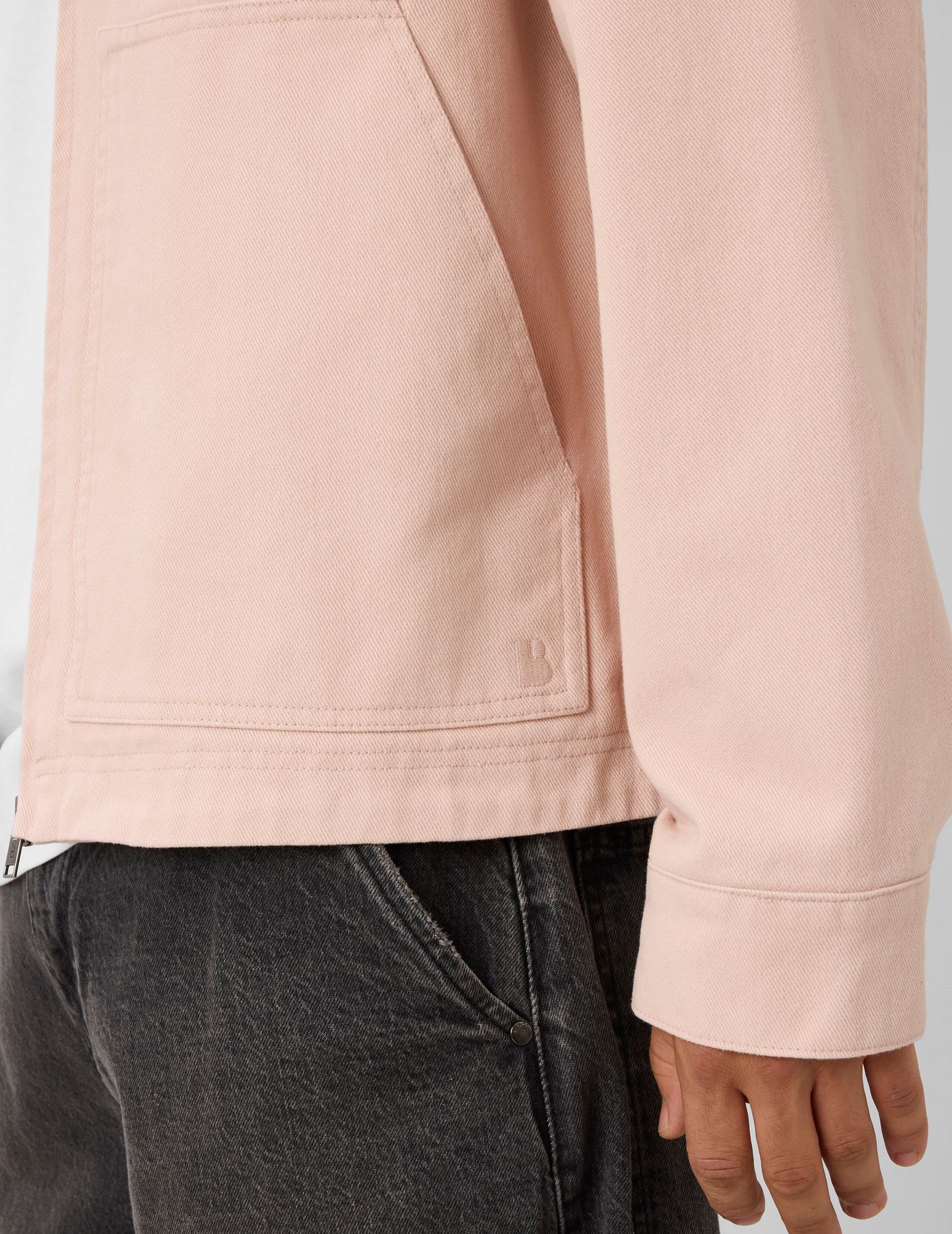 Veste zipp&eacute;e unie col velours
