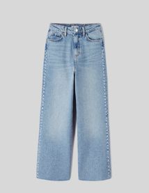 Jean straight &agrave; strass