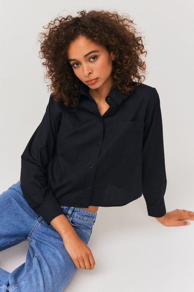 Chemise courte unie