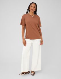 Jean wide leg surpiqures