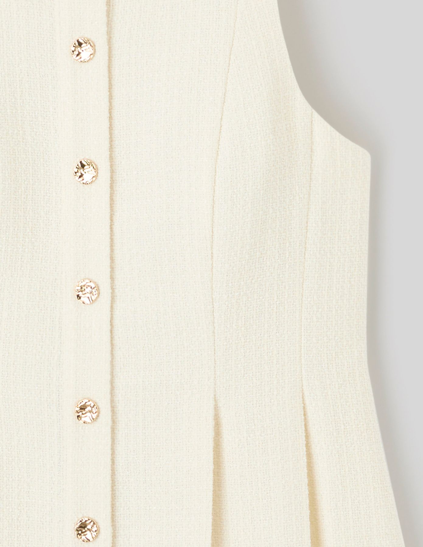 Robe sans manches boutonn&eacute;e