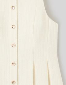 Robe sans manches boutonn&eacute;e
