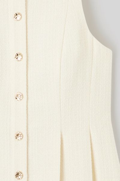 Robe sans manches boutonn&eacute;e