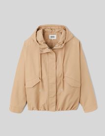 Blouson court à capuche