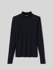 T-shirt col montant uni