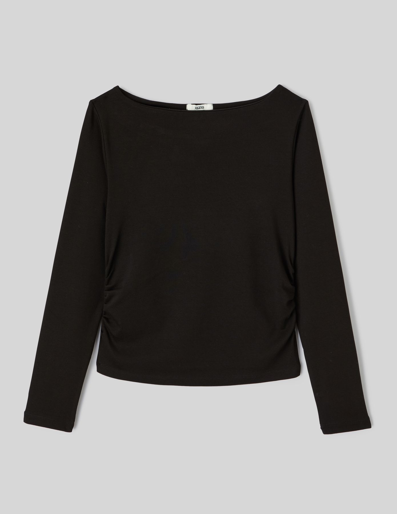 T-shirt manches longues à fronces