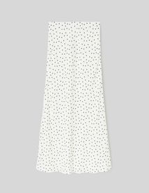 Jupe longue &agrave; pois