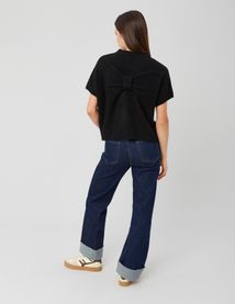 Pull manches courtes nœud dos