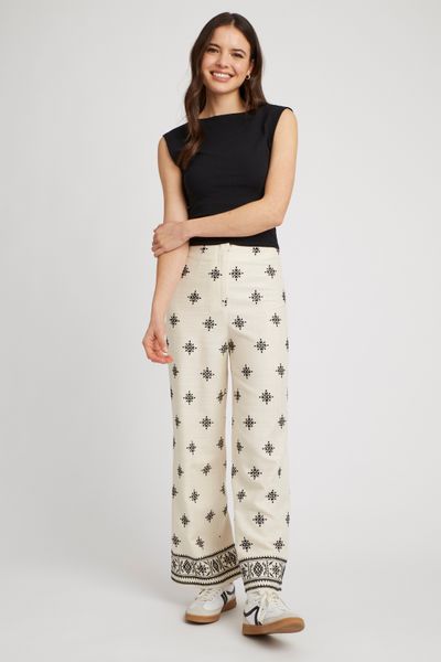 Pantalon brodé