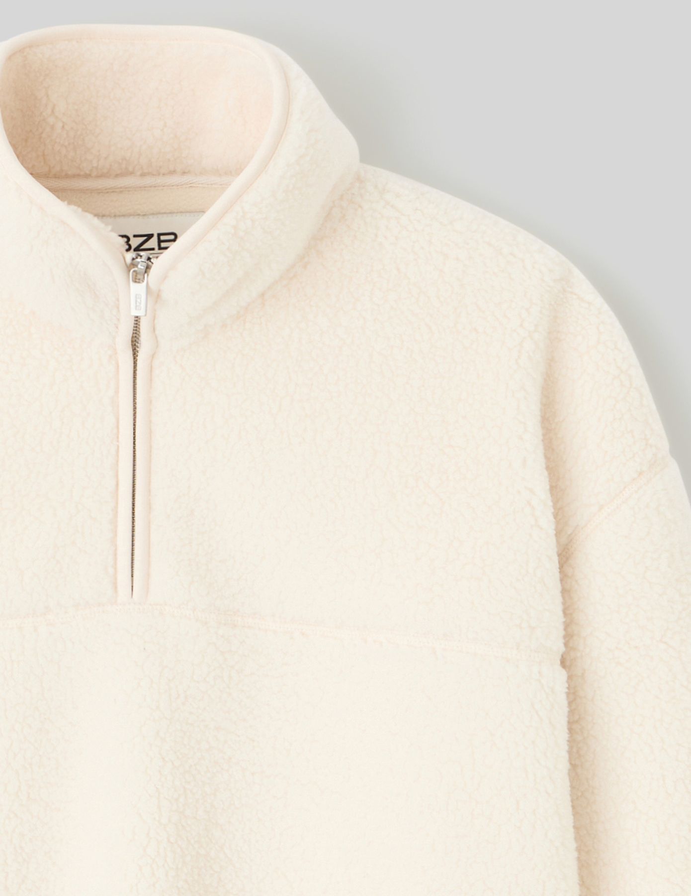 Sweat sherpa col montant zippé